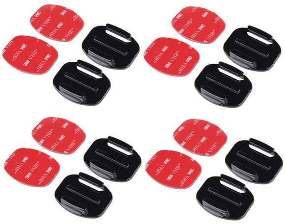 Flat Mounts & Adhesive 3M Sticky Mount for Go Pro Hero 5 6 7 8 9 10 11 Pack of 8