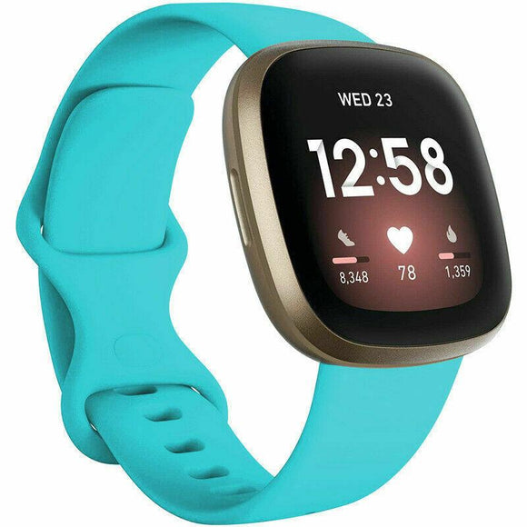 for Fitbit Versa 3 / Sense Replacement Strap Silicone Band Bracelet Wrist[Small Fits Wrist 5.5