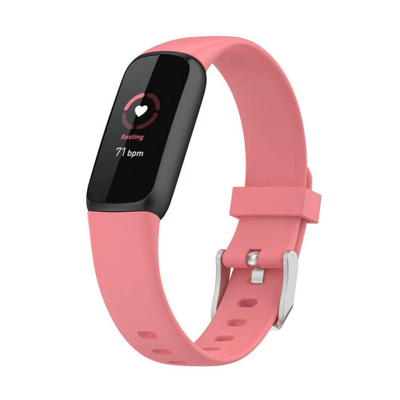 for Fitbit Luxe / Special Edition Replacement Band Strap Silicone Bracelet Wrist[Large,Peach]