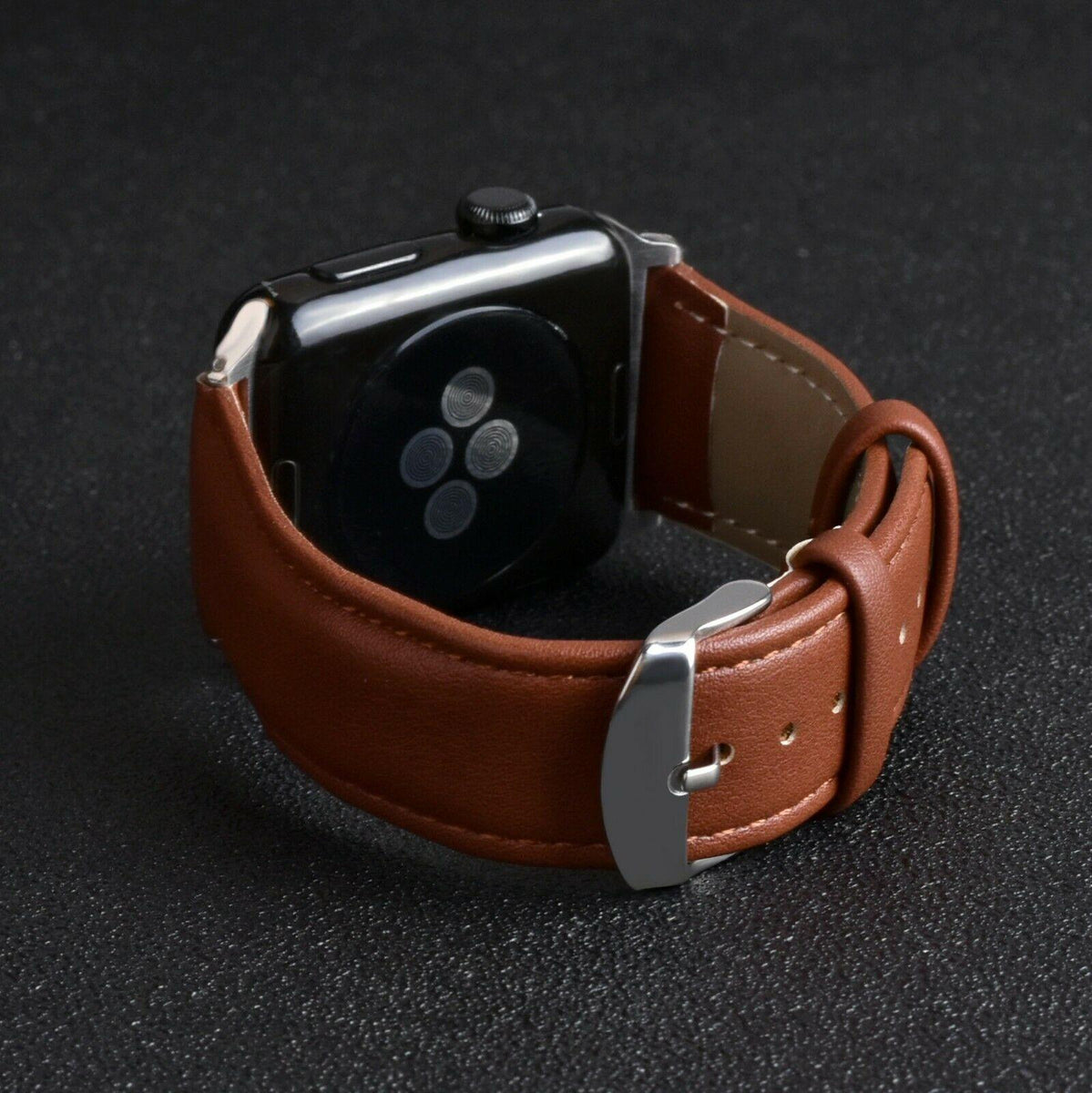 Dark Brown Leather Apple Watch Band