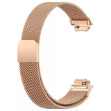 For Fitbit Inspire 3 Strap Milanese Band Stainless Steel Magnetic Replacement Wristband [Small, Rose Gold]