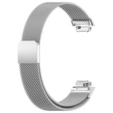 For Fitbit Inspire 3 Strap Milanese Band Stainless Steel Magnetic Replacement Wristband [Small, Silver]