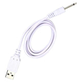 USB Charging Cable for Erotious Wireless Wand Massager with 8 Variable Speeds Charger Lead White