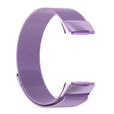 for Fitbit Charge 6 Replacement Strap Milanese Wrist Band Stainless Steel Magnetic [Small, Purple]