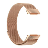 for Fitbit Charge 6 Replacement Strap Milanese Wrist Band Stainless Steel Magnetic [Large, Rose Gold]