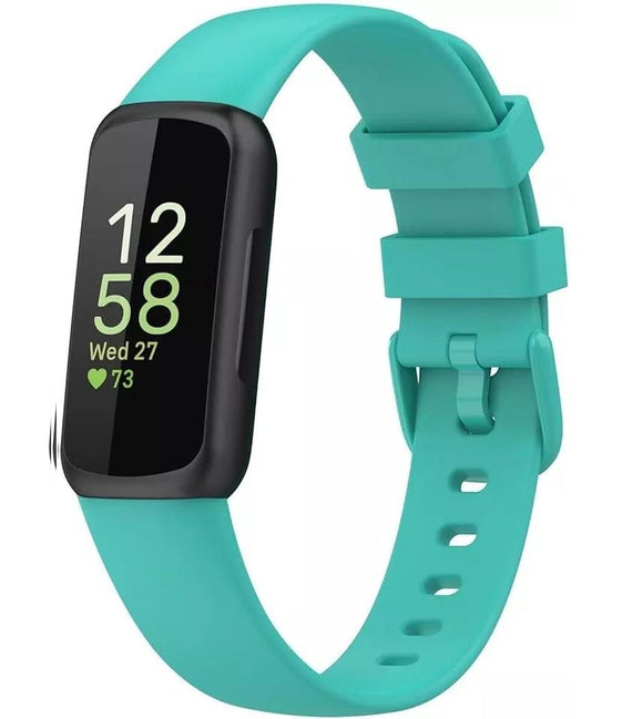 for Fitbit Inspire 3 Replacement Silicone Wristband Strap Bracelet Band [Large, Teal]