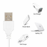 USB Charging Cable for Dhsee Electric Vibrating Waterproof Wand Massager Charger Lead White