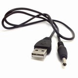 USB Charging Cable for Rechargeable LED Flashlight Headlight Lamp US Charger Lead Black