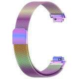 For Fitbit Inspire 3 Strap Milanese Band Stainless Steel Magnetic Replacement Wristband [Small, Rainbow]