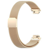 For Fitbit Inspire 3 Strap Milanese Band Stainless Steel Magnetic Replacement Wristband [Small, Champagne Gold]