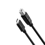 USB Type C to USB Type B Data Cable for Behringer U-Phoria UMC204HD Audio Midi Interface Lead Black