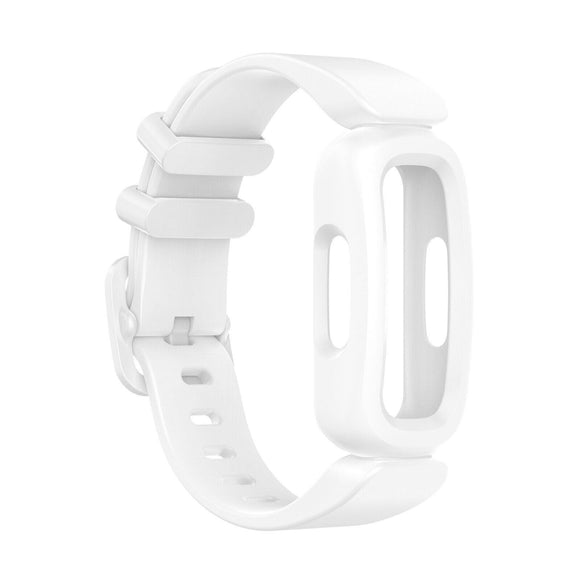 for Fitbit Ace 3 / Inspire 2 Replacement Silicone Band Strap Bracelet Wristband [White]