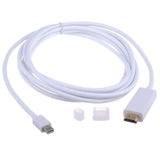 Mini Display Port Thunderbolt to HDMI Cable For Microsoft Surface Pro 4 6FT/1.8M, White