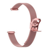 For Fitbit Luxe Strap Milanese Wrist Band Stainless Steel Magnetic[Rose Gold]