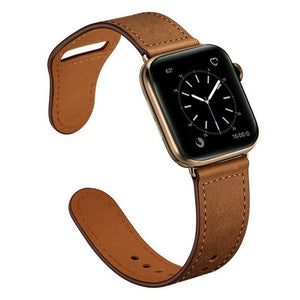 for Apple Watch iWatch Series 7 6 SE 5 4 38/40/41/42/44/45mm Leather Band Strap[38mm/40mm/41mm,Dark Brown]