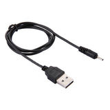 USB Charging Cable for 3.5mm x 1.35mm DC Barrel Jack 5V 2A Charge Lead Black