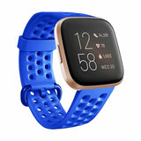 Replacement Strap Bracelet Silicone Band for Fitbit Versa 2/Versa Lite/Versa[Small Fits Wrist 5.5" - 6.9",Blue]
