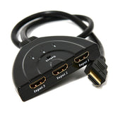 HDMI Switch Box for Blu-Ray DVD Players HDMI Switcher 3 Ports 1080P Selector