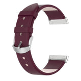 Replacement Wristband Strap Genuine Leather For Fitbit Versa 3 / Sense, Purple