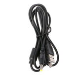 USB Data Cable Charger 2 in 1 Charging Lead for Sony PSP 1000, 2000, 3000, Black