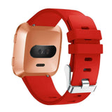 Replacement Silicone Band Strap Bracelet for Fitbit Versa 2/Versa Lite/Versa[Small Fits Wrist 5.5" - 6.9",Red]