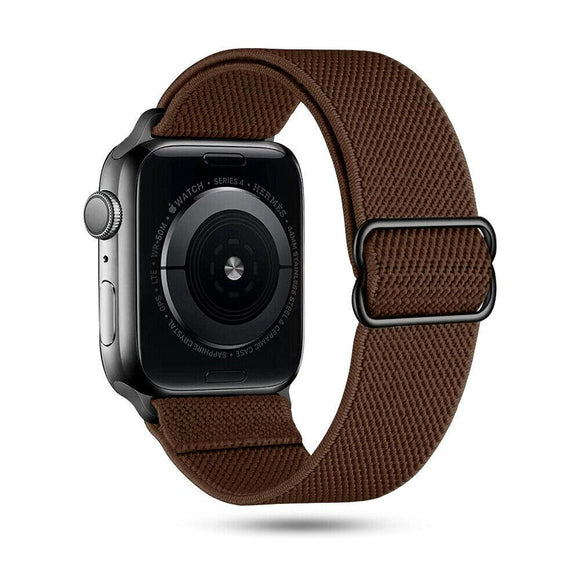 for Apple Watch Series 7 6 5 4 3 2 SE 38/40/41/42/44/45mm Nylon Woven Band Strap[38mm/40mm/41mm,Brown]