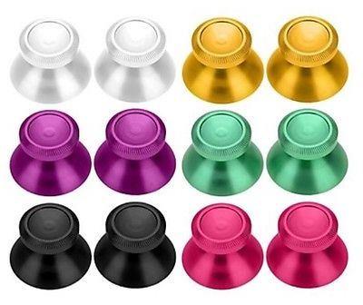 Aluminium Alloy Metal Thumbsticks Analog Sticks Button Grip for Xbox One[Red]