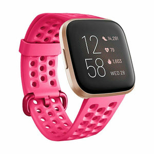 Replacement Strap Bracelet Silicone Band for Fitbit Versa 2/Versa Lite/Versa[Large Fits Wrist 7.1" - 8.7",Hot Pink]