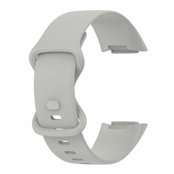 for Fitbit Charge 5 Replacement Strap Silicone Band Bracelet Wristband [Small, Ivory]