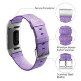For Fitbit Charge 4 3 SE Strap Woven Nylon Wristband Watch Band Replacement[Purple]