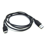 Hellfire Trading 3.0 USB Data Transfer Black Charger Power Cable for LaCie Porsche Design Mobile Drive