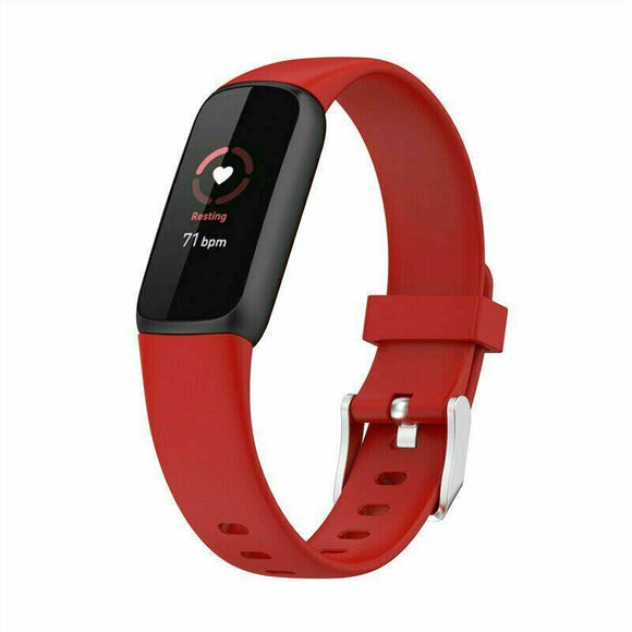 for Fitbit Luxe / Special Edition Replacement Band Strap Silicone Bracelet Wrist[Large,Red]