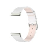 For Fitbit Versa 3 / Sense Band Genuine Leather Replacement Wristband Strap[White]