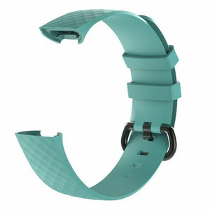 Replacement Wristband Strap Bracelet Band for Fitbit Charge 3[Large Fits Wrist 7.1" - 8.7",Teal]