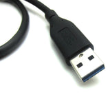 Hellfire Trading 3.0 USB Data Transfer Black Charger Power Cable for LaCie Porsche Design Mobile Drive