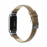 for Fitbit Luxe / Special Edition Band Strap Genuine Leather Replacement Wrist[Light Brown]