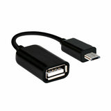 For Majority Arbury CB4A-DAB-WHT USB OTG Cable Adapter Data Sync Black