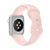 for Apple Watch iWatch Series 7 6 5 4 3 38/40/41/42/44/45mm Silicone Band Strap[42mm/44mm/45mm,Pink]