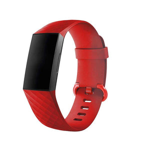 Replacement Wristband Strap Bracelet Band for Fitbit Charge 3[Small Fits Wrist 5.5" - 6.9",Red]
