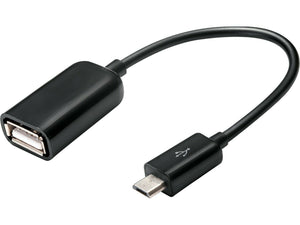 For BTC FBA Flame Kids 7 USB OTG Cable Male Type Adapter Data Sync Black