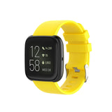 Replacement Silicone Band Strap Bracelet for Fitbit Versa 2/Versa Lite/Versa[Small Fits Wrist 5.5" - 6.9",Yellow]