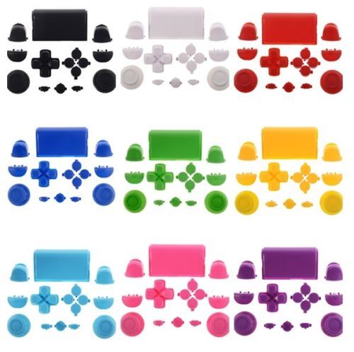 Replacement Mod Kit Set Full Buttons Custom Sony PS4 Playstation Controller[Clear Blue]