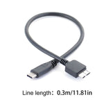 USB 3.0 to Type C 3.1 Data Cable for LaCie Porsche Design Mobile Hard Drive Lead