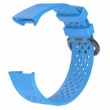 Replacement Strap Silicone Band Bracelet Wristband for Fitbit Charge 3[Large Fits Wrist 7.1" - 8.7",Light Blue]