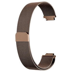 For Fitbit Inspire / 2 / HR / Ace 2 Strap Milanese Band Stainless Steel Magnetic[Small (5.3"-7.9"),Coffee]