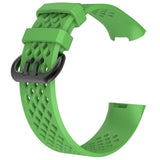Replacement Strap Silicone Band Bracelet Wristband for Fitbit Charge 3[Large Fits Wrist 7.1" - 8.7",Green]