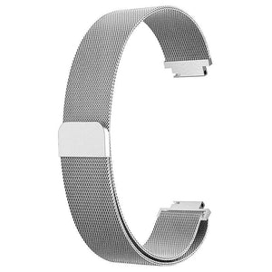Milanese Strap Band Stainless Steel Magnetic For Fitbit Inspire / Inspire HR, Large (6.7"-9.3"), Silver