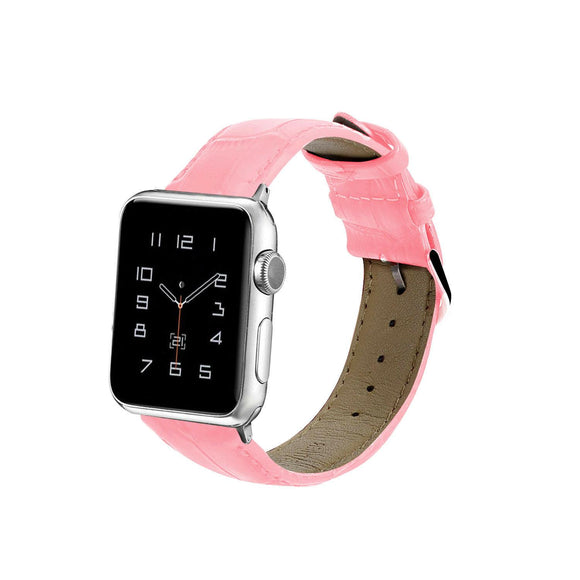 for Apple Watch Series 7 6 SE 5 4 38/40/41/42/44/45mm Leather Strap Band iWatch[38mm/40mm/41mm,Pink]