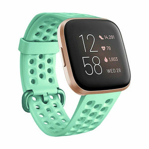 Replacement Strap Bracelet Silicone Band for Fitbit Versa 2/Versa Lite/Versa[Small Fits Wrist 5.5" - 6.9",Teal]