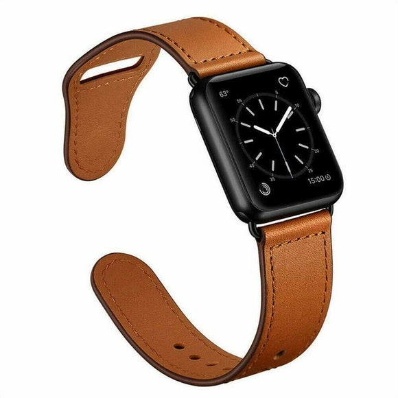 for Apple Watch iWatch Series 7 6 SE 5 4 38/40/41/42/44/45mm Leather Band Strap[38mm/40mm/41mm,Brown]